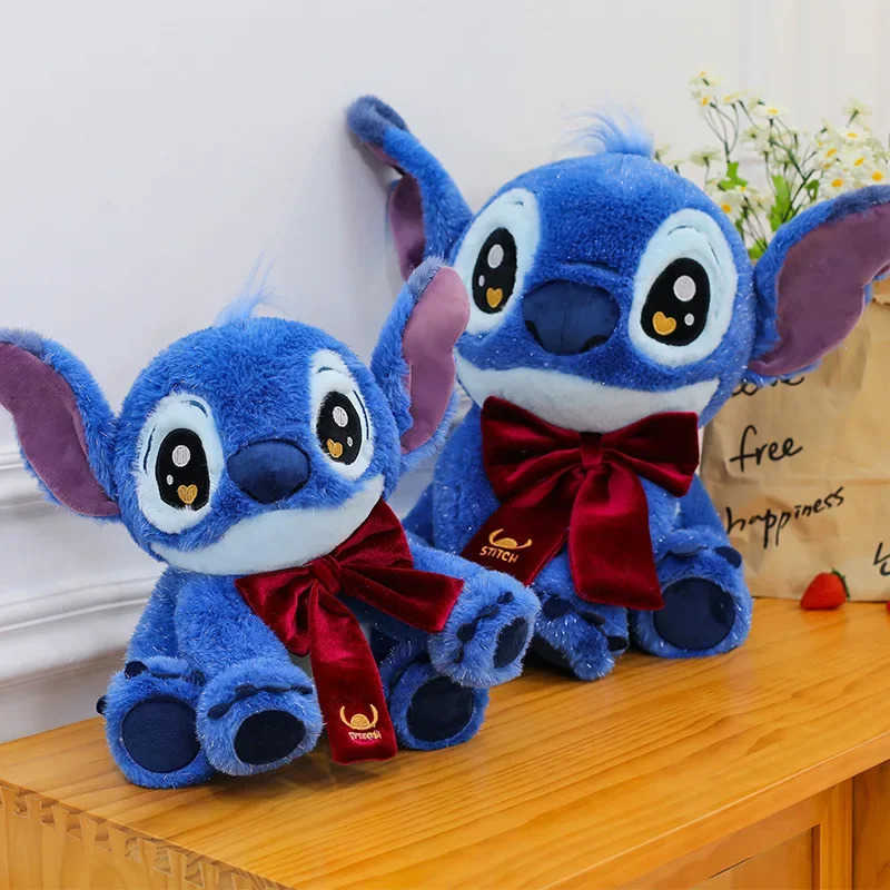 Disney 25/65cm Lilo and Stitch Disney Plush Toys Classics Kawaii Anime Cartoon Plushie Scarf Stich Dolls Soft Stuffed Gift for Kids W250613