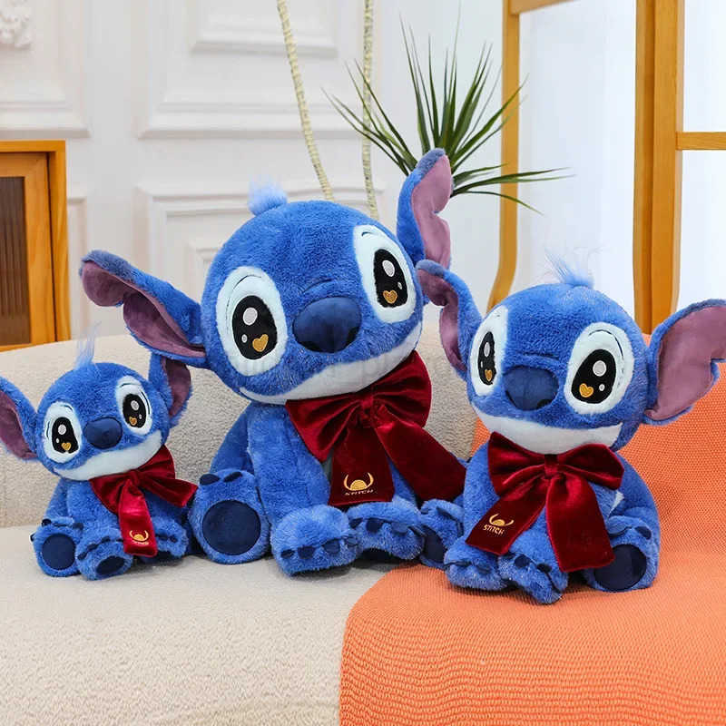 Disney 25/65cm Lilo and Stitch Disney Plush Toys Classics Kawaii Anime Cartoon Plushie Scarf Stich Dolls Soft Stuffed Gift for Kids W250613