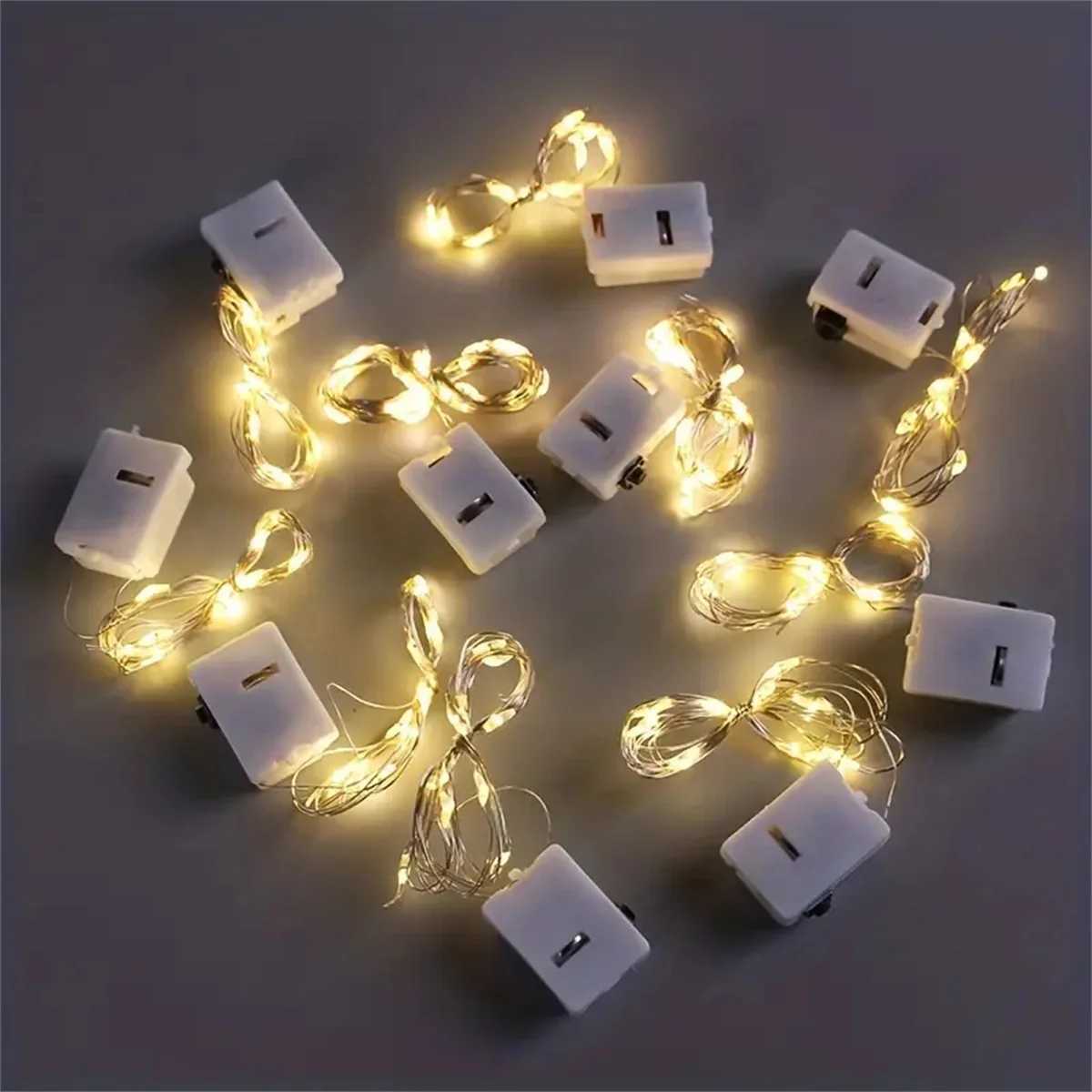 4PC/10PC/40PC LED2M20LED Fairy Battery Powered String Light excluding battery Used for Wedding Party Bedroom Bouquet Decoration XJ250612