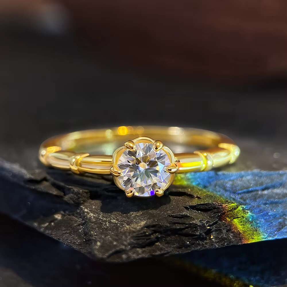 Custom Classic 925 Sterling Silver Mermaid Setting Engagement Wedding Band 1CT Moissanite 925 Diamond for Women