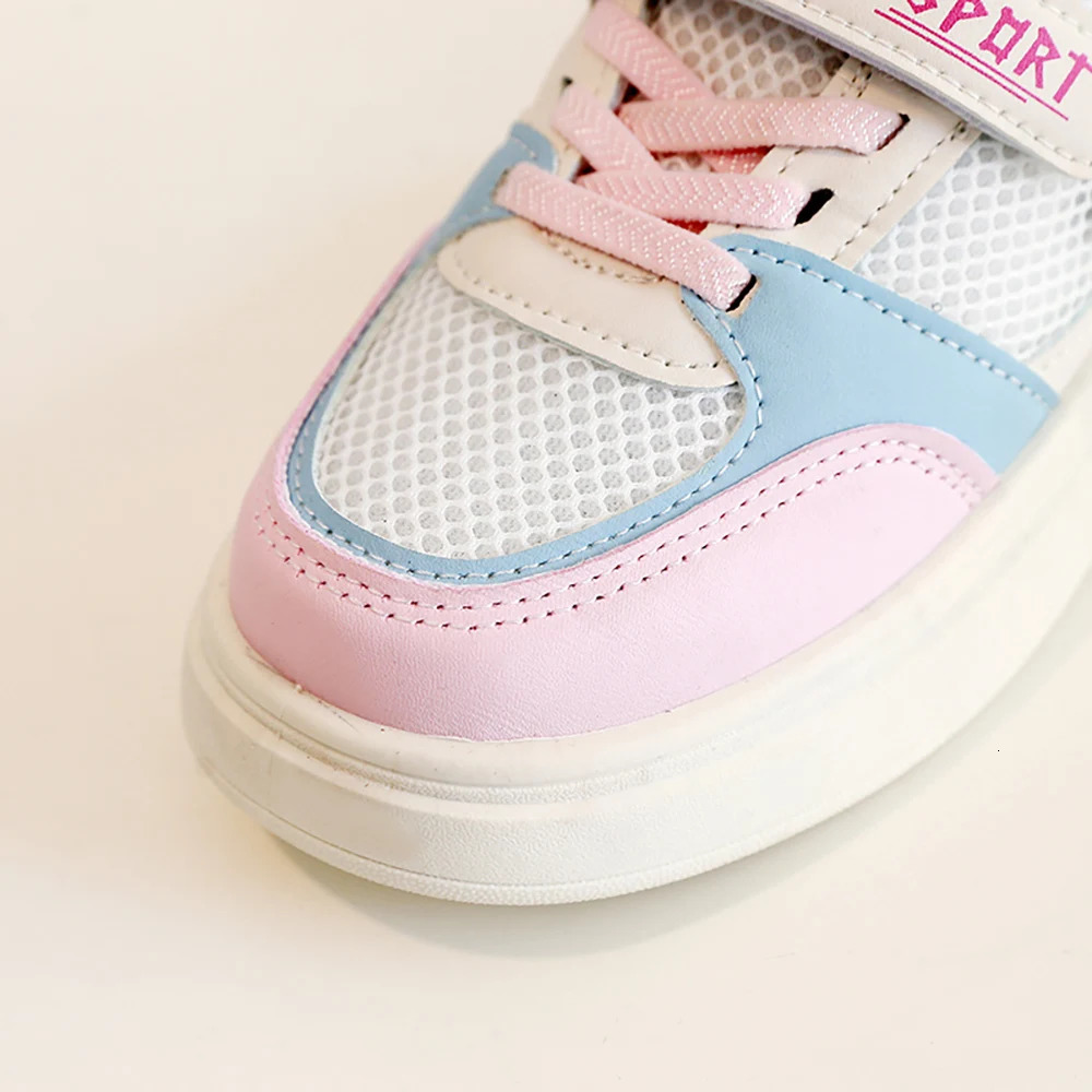 Korean Style Teenager Girls Sneakers PU Leather Breathable Kids Sneakers Trend Fashion Tennis Shoes Sport Shoes For Children 250613