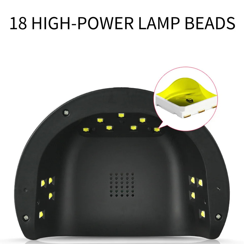YIKOOLIN UV Lamp With 3 Timers And LED Display Perfect For Nail Polish Polishing And Drying - USB Interface For Convenient Use 250613