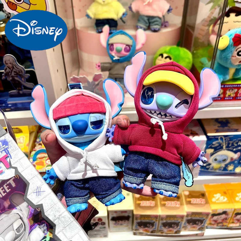 Disney Genuine Disney Stitch Gen Z Street Series Vinyl Blind Box Joint Movable Stitch Model Backpack Pendant Birthday Gift Y250613