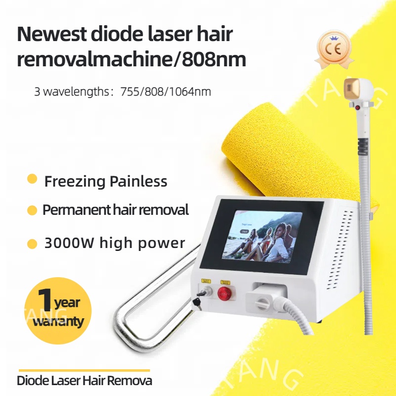 Powerful 3000W White Laser Diode Hair Removal Device Professional Alexandrite 808nm Lazer Epilator 755nm 1064nm 3 wavelengths Ice cooling CE