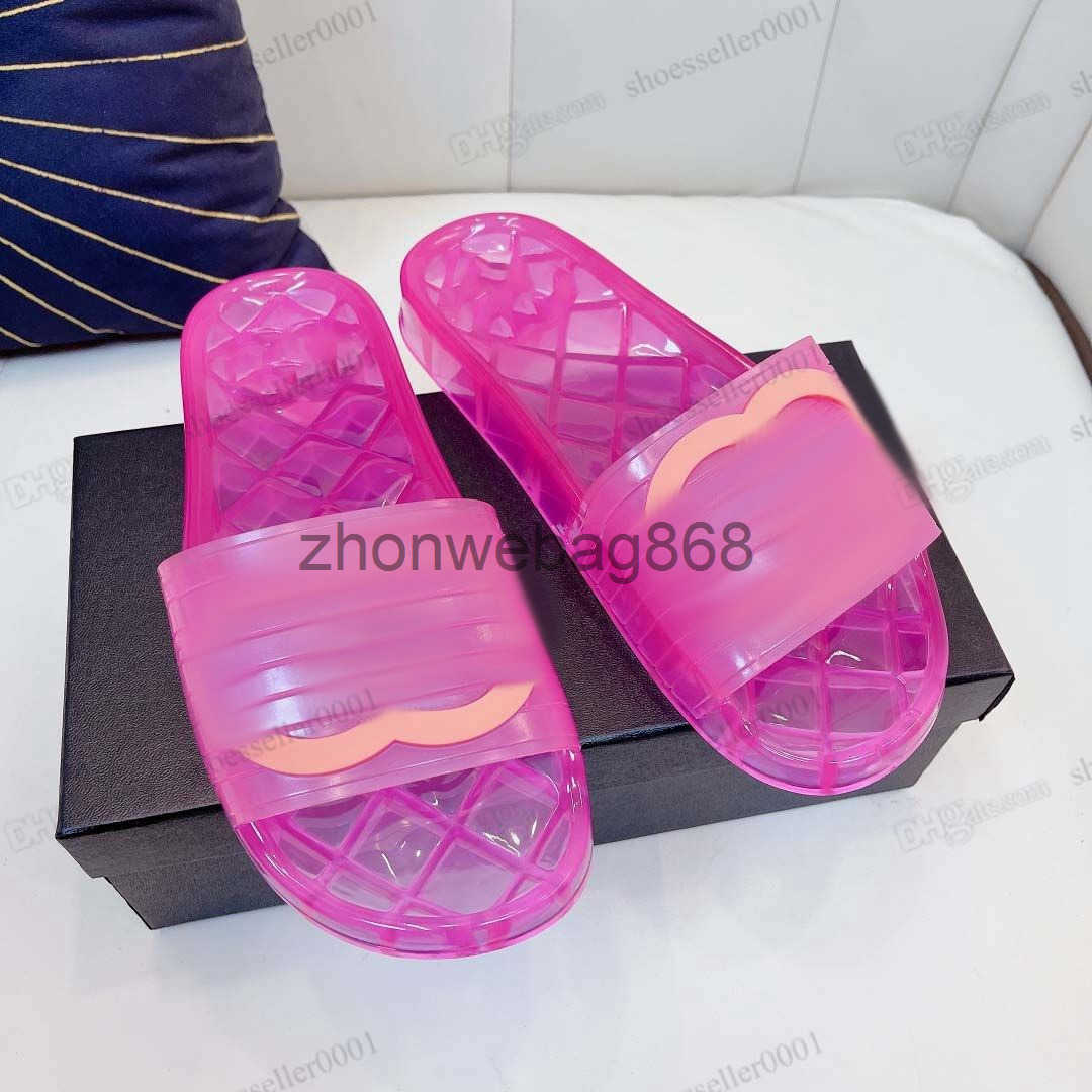 Fashion Summer slippers slides Jelly sandals for men women clear PVC ruer crystal sandal retro platform flip flops flat slide luxury designer beh e3T2# J250613