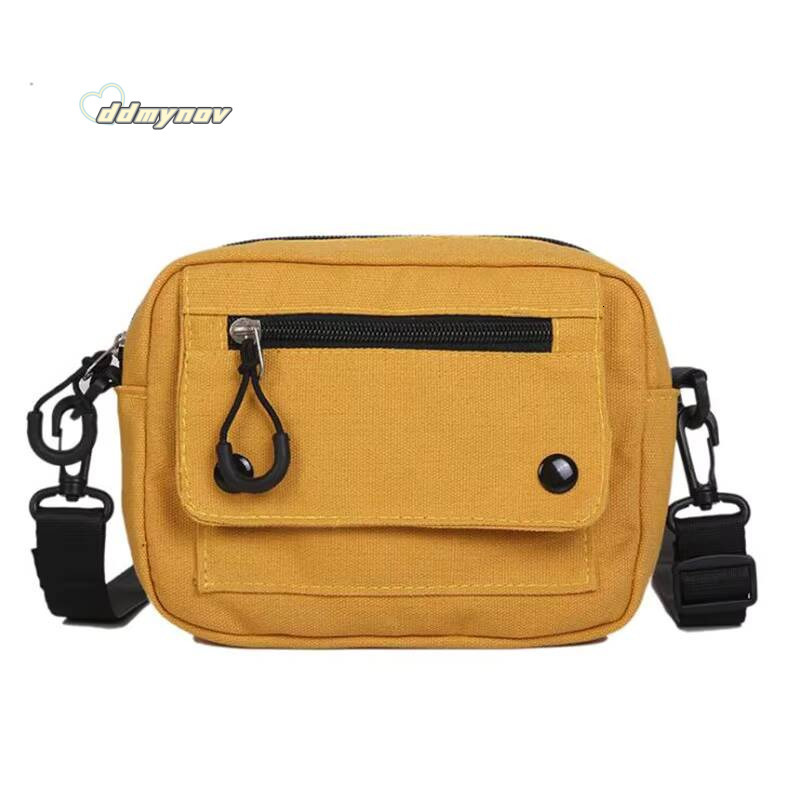 Women Canvas Handbags Korean Mini Student Cell Phone Simple Small Crossbody Casual Ladies Zipper Shoulder Bag ddmynov