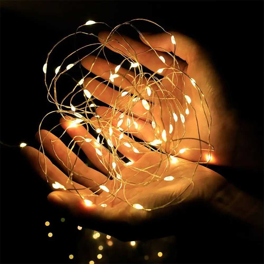 USB LED String Light Copper Silver Wire White Colorful Fairy Light 1/2/3/5/10M 5V Garland LightXJ250612