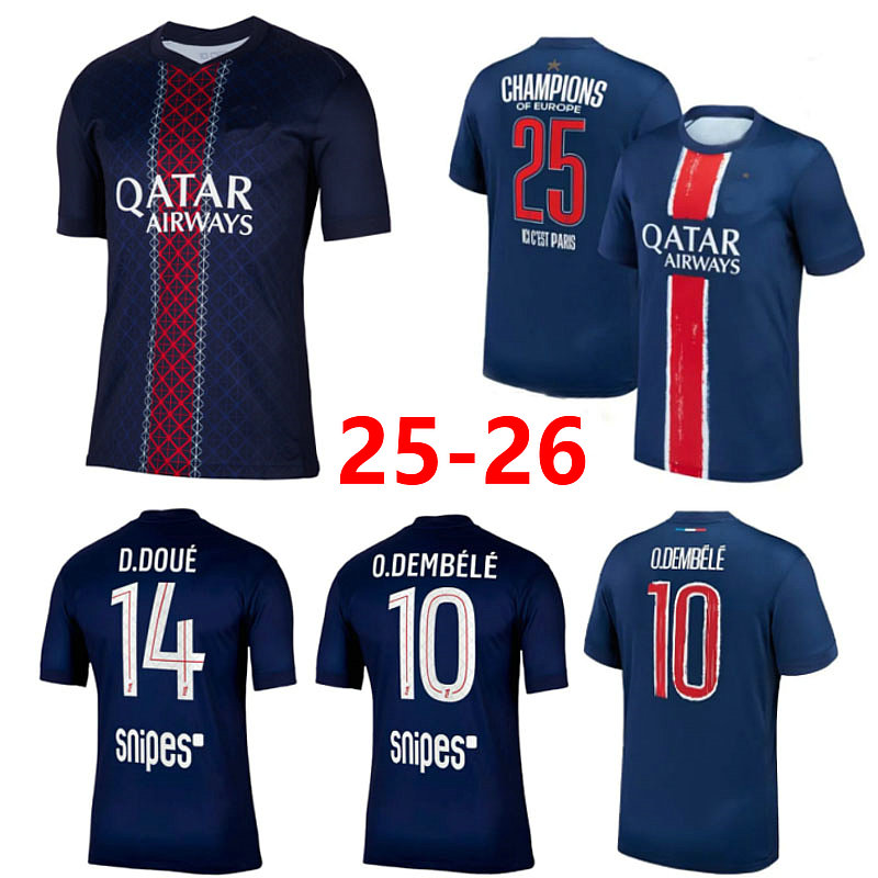 2025 KVARATSKHELIA soccer jerseys ASENSIO G.RAMOS JOAO NEVES O.DEMBELE Football shirt fans player 24 25 4TH FABIAN HAKIMI Maillots de foot Men kids uniform enfants