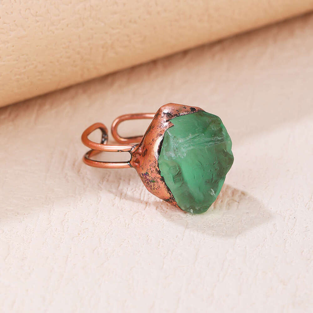 Amethyst Citrine Green Fluorite Aquamarine Rhodochrosite Garnet Adjustable Open Ring for Pinky Finger