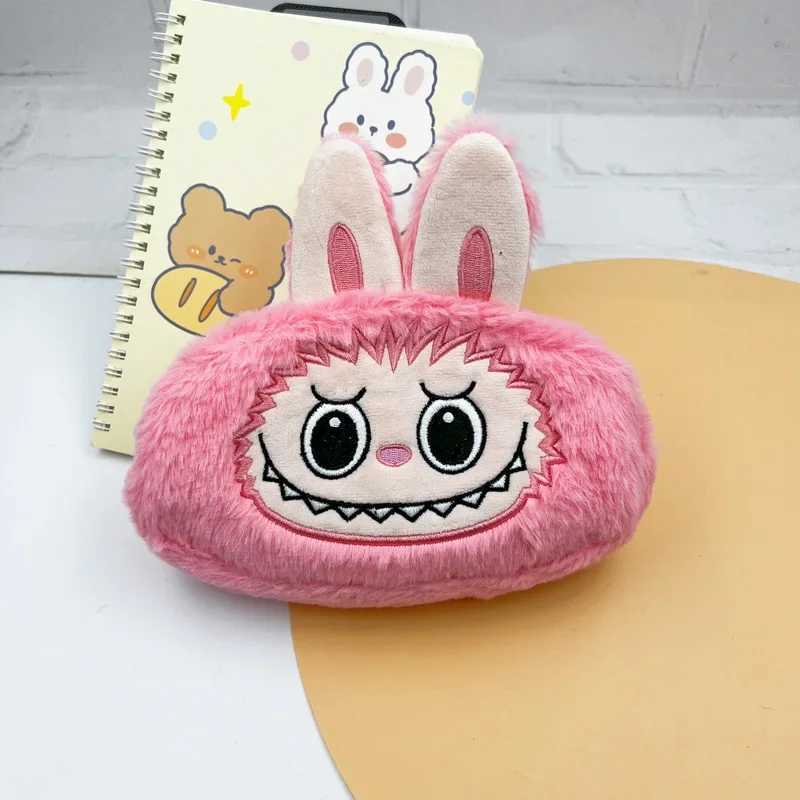 Kaii Labubu Anime Makeup Bag Lovely Pencil Case Storage Stationery School Supplies Free shipping