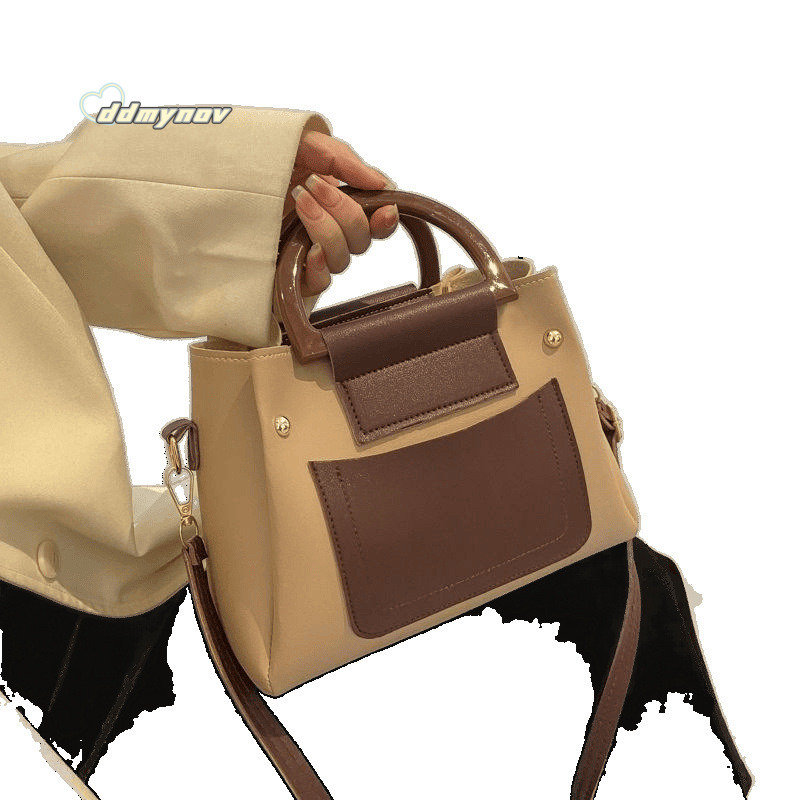 Color-Block for Women 2025 New Fashion Small Square Niche Versatile Ins Style Shoulder Handbag Crossbody Bag ddmynov