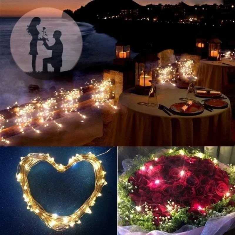 LED Solar Light Outdoor Garden Fairy String Light LED Twinkle Waterproof Lamp for Camping Patio Wedding Party 6m/12m/23m/33m XJ250612