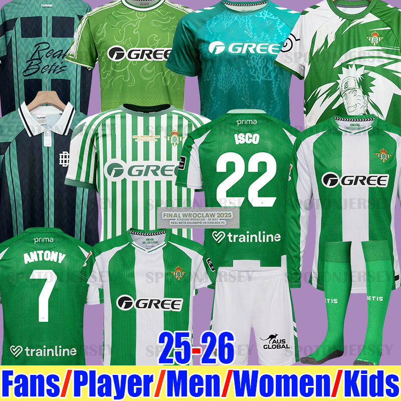 real betis jersey 25 26 ISCO ANTONY real betis kids long sleeve Camiseta de Futbol Jerseys 25 26 Men Kids equipacion football betis shirts camiseta real betis antony