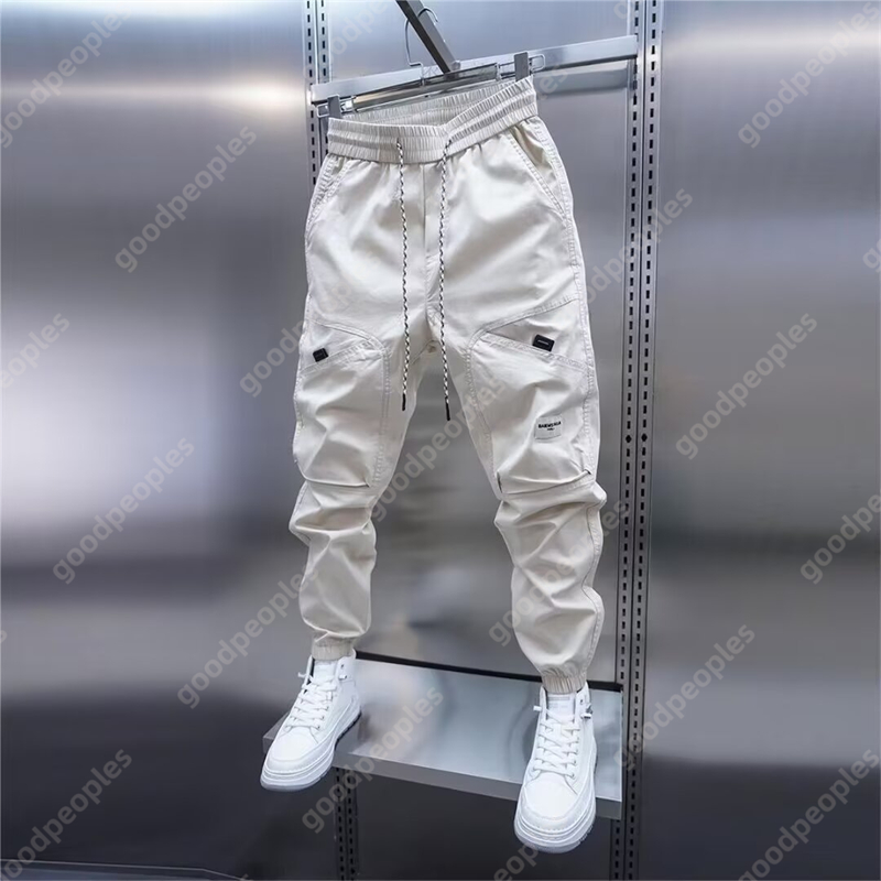 Designer Pants Fashion Mens Pants Trendy Brand Work Pants Mens Loose Legged Pants Solid Color Casual Pants