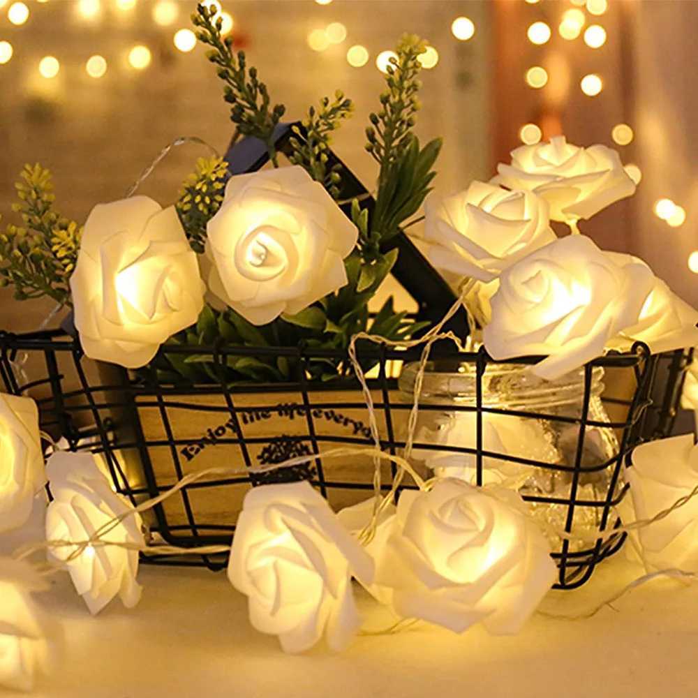 3M 20 LED Rose String Lights Battery Operated Flower Garland Fairy Lights Valentine Wedding Party Decoration Christmas LightsXJ250612