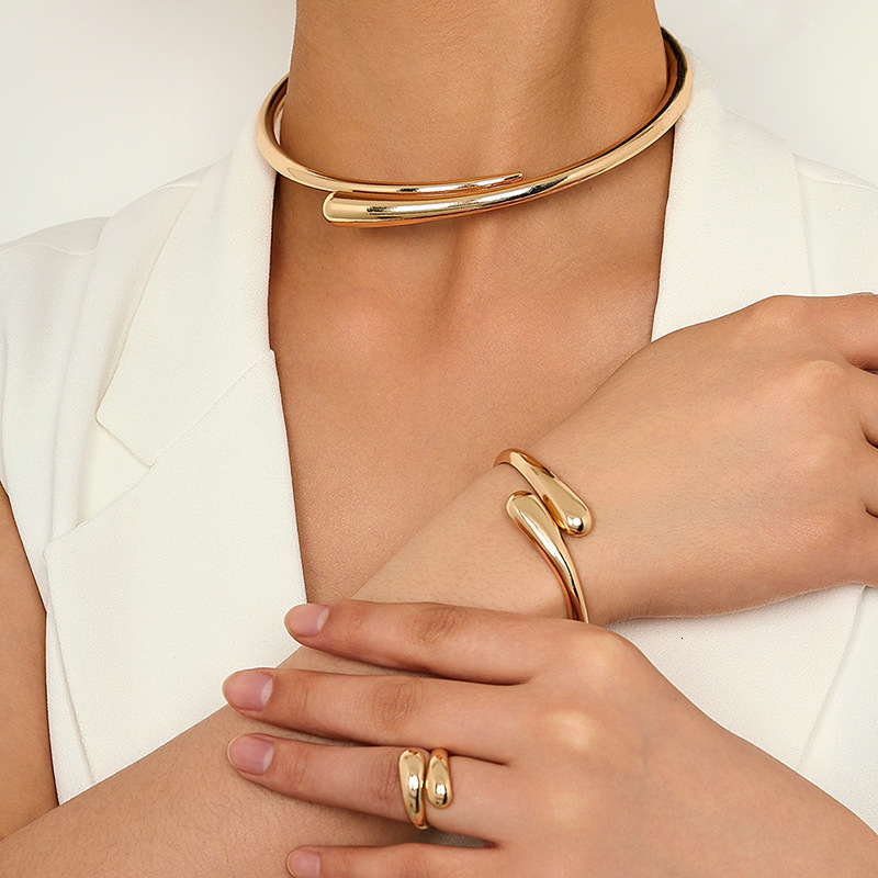 High Quality Leopard Gead Open Bracelets Gold Color Bangle For Women Fashion Jewelry Sets LB039 240923