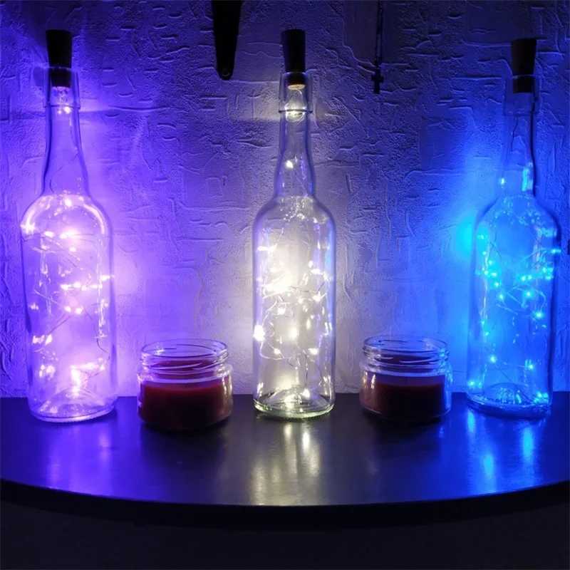 3.28FT 1M 10 LED Cork Shaped Copper Wire String Light Wine Bottle LR44 Battery Wine Bottle for Glass Craft Christmas Party Decoration XJ250612