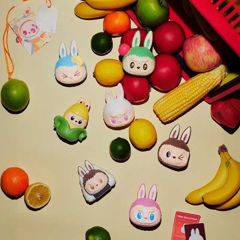 Genuine The Monsters Labubu Wacky Mart Series Pinch Pendant Blind Box Squishy Stress Toy Decoration Model Peripheral GiftFree shipping