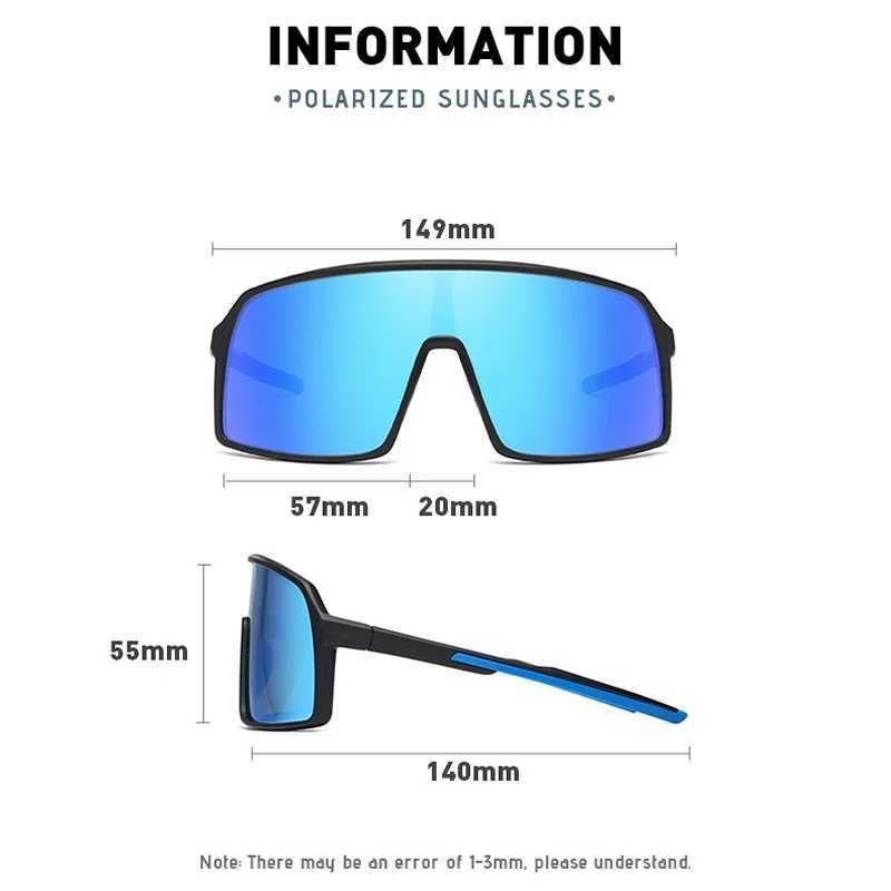 Large Frame UV400 Polarized/Photochromic Sports Cycling Bike Glasses Men Women TR90 MTB Baseball Fishing Softball Sunglasses Z250612
