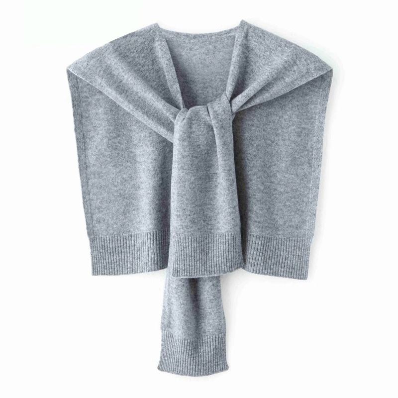 K1004 Spring and autumn net celebrity knitted high-end air-conditioned room small shawl for women to wear outside the shirt wool shoulder fake collar 