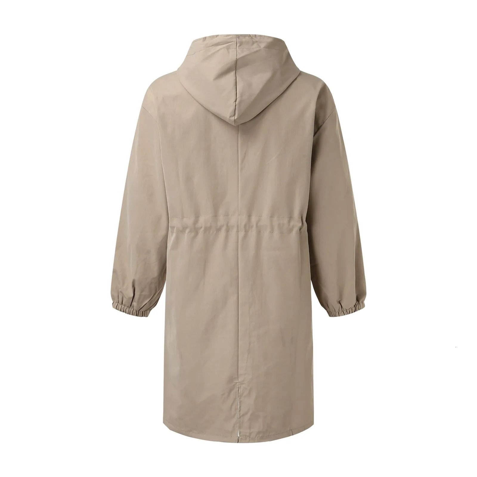 Trench Coat For Women Elegant Windbreaker Hooded Coat Fall Spring Jacket Loose Outerwear Korean Style Coats For Women 250606