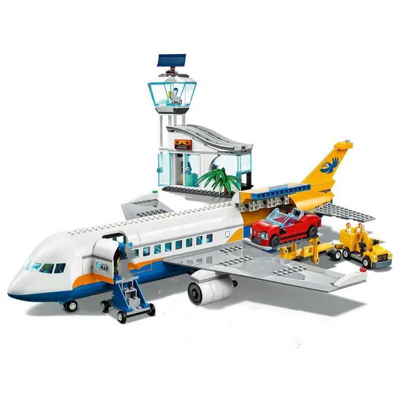 Compatible Brands Brick Sets City Series Building Blocks Passenger Airplane Airport Terminal MOC Toys for Kids Gift L250610