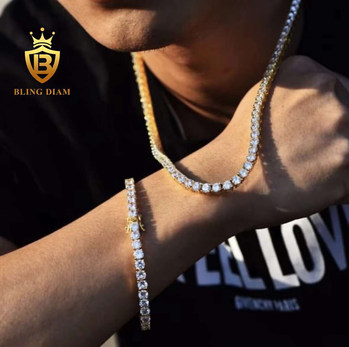 Cheapest Price Pass Diamond Tester 925 Sterling Silver 2mm-6.5mm Moissanite Diamond Hip hop Tennis Chain Necklace for Men Women