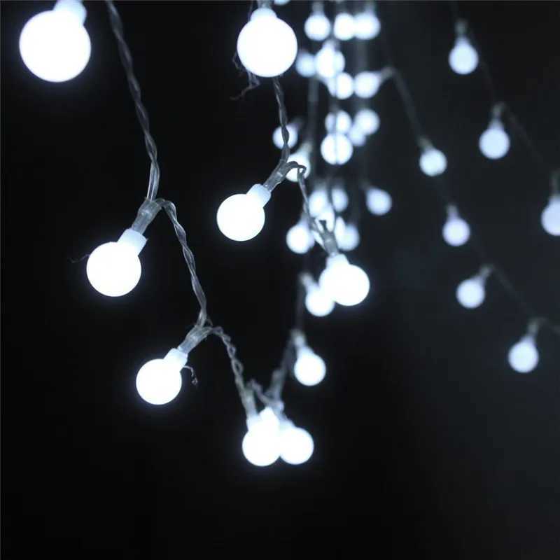 5M 10M 20M 30M 50M Garland LED Ball String Light Christmas Bulb Fairy String Decorative Lights for Home Wedding Party DecorationXJ250612