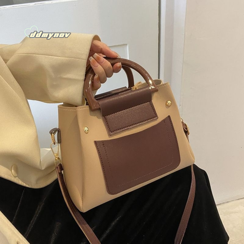 Color-Block for Women 2025 New Fashion Small Square Niche Versatile Ins Style Shoulder Handbag Crossbody Bag ddmynov