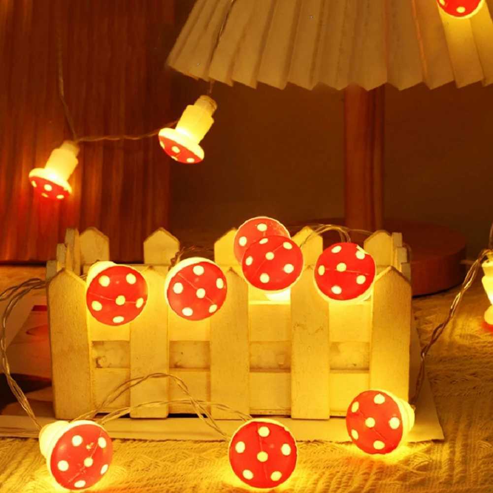 LED Light String USB/Battery Power Fairy Lights 1.5m/3m Mushroom Garland for Christmas Holiday Party Wedding Garden Decoration XJ250612