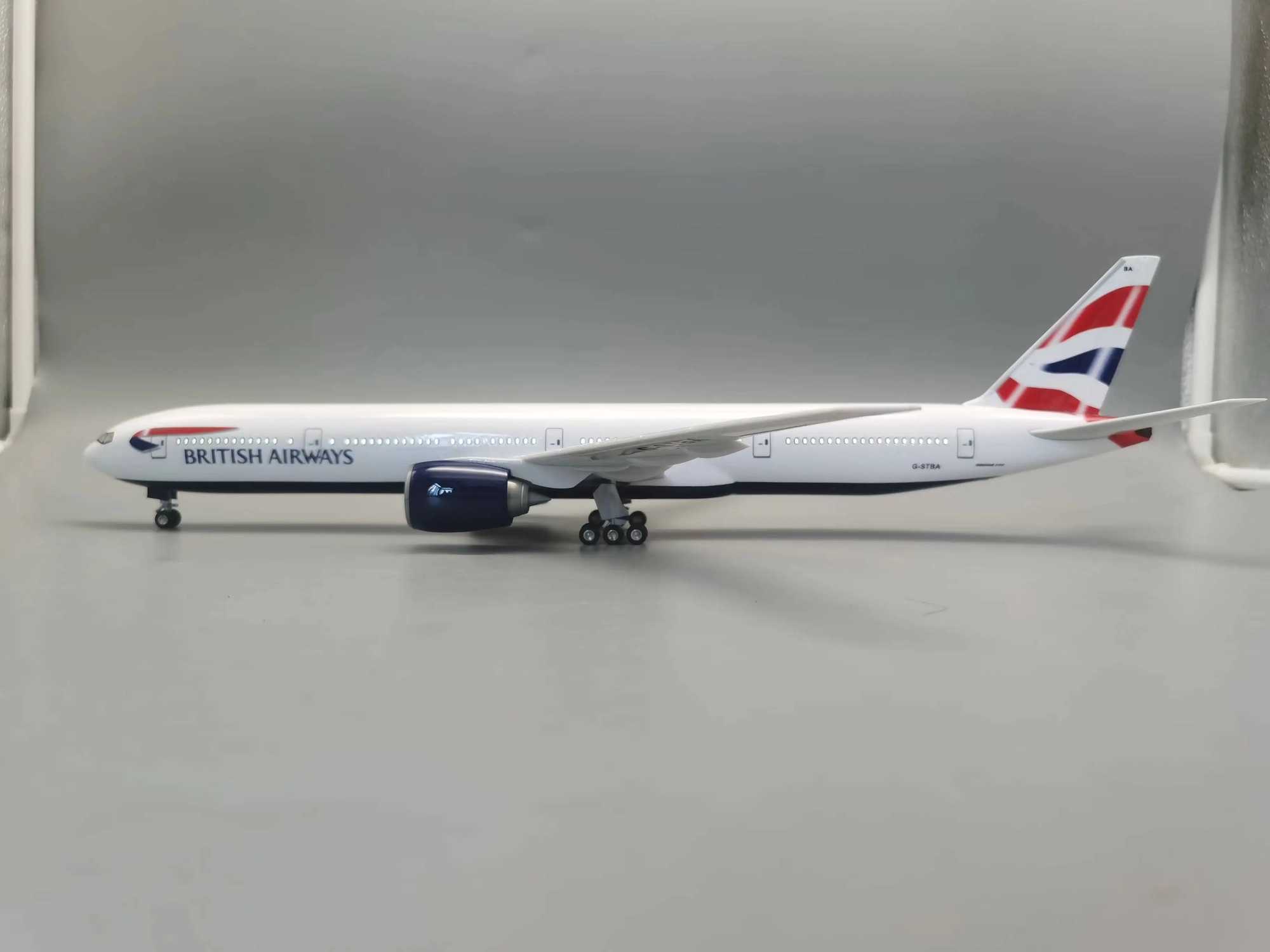 Aircraft B777 British Airways Airlines Model 47CM 1/157 Scale 777 Diecast Plastic Resin Plane Toy Airplane Model For Kids Gift L250612