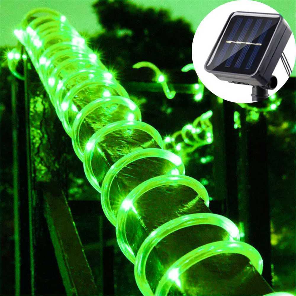 2025 Ramadan Solar Rope Lights Outdoor Blue LED PVC Tube Fairy String Light Garden Halloween and Christmas Wedding Decorations XJ250612