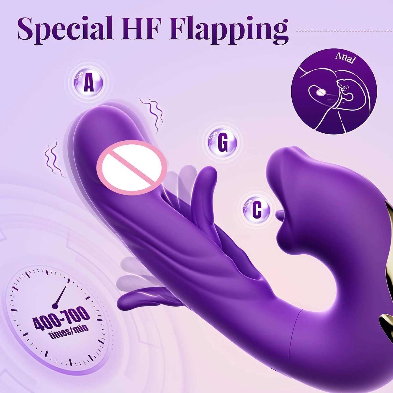 3 in 1 Tongue Licking Finger Flapping G Spot Dildo Vibrator Sex Toys for Women Clitoral Stimulation Massager Adults Masturbator XJ250613