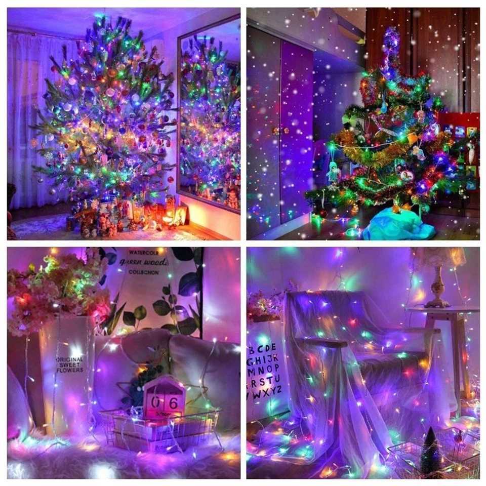 10M 100LEDs LED String Light AC 220V 110V Festoon Lamps Waterproof Outdoor Garland Party Holiday Christmas Wedding Decoration XJ250612