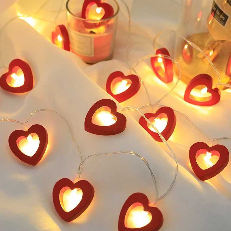 LED Light String Fairy Peach Heart Garland Lamp Bedroom Garden Holiday Happy Birthday Wedding Party Decoration Lights StringXJ250612
