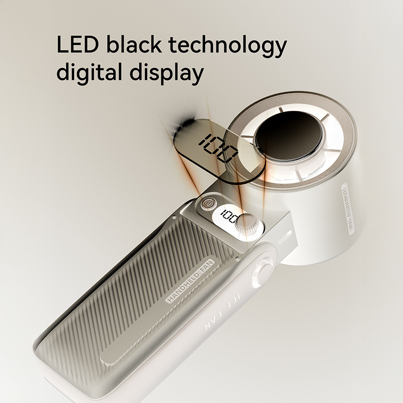 Handheld IceTherapy Fan - USB Rechargeable, 199 Speed Levels with LED Display, Long Battery Life, Lightweight Personal Cooling Fan for Summer Outdoor 