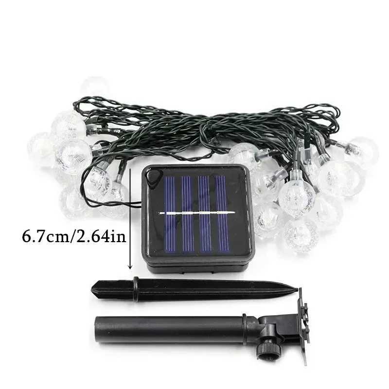 Outdoor LED Crystal Globe Light Solar Fairy Light Garden Light 5/7/12m Solar String Light for Christmas Wedding Party Decoration XJ250612