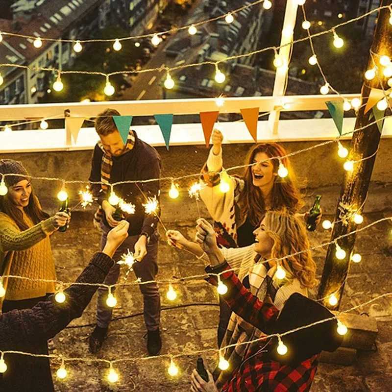 1Pack 10/20/40/80 LED Globe String Lights Battery/USB Operated Fairy Light Waterproof For Garden Christmas Wedding Party Decoration XJ250612