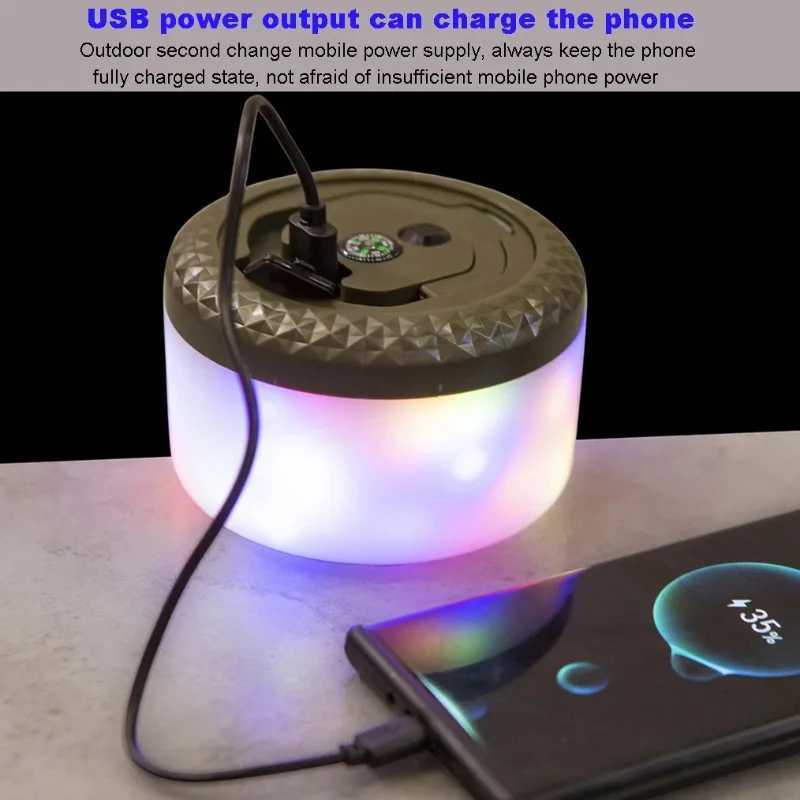 Camping Lights String with 8 Modes Rechargeable LED String Lights Portable Camping Lantern Emergency Light for Hiking Yard Decoration XJ250612