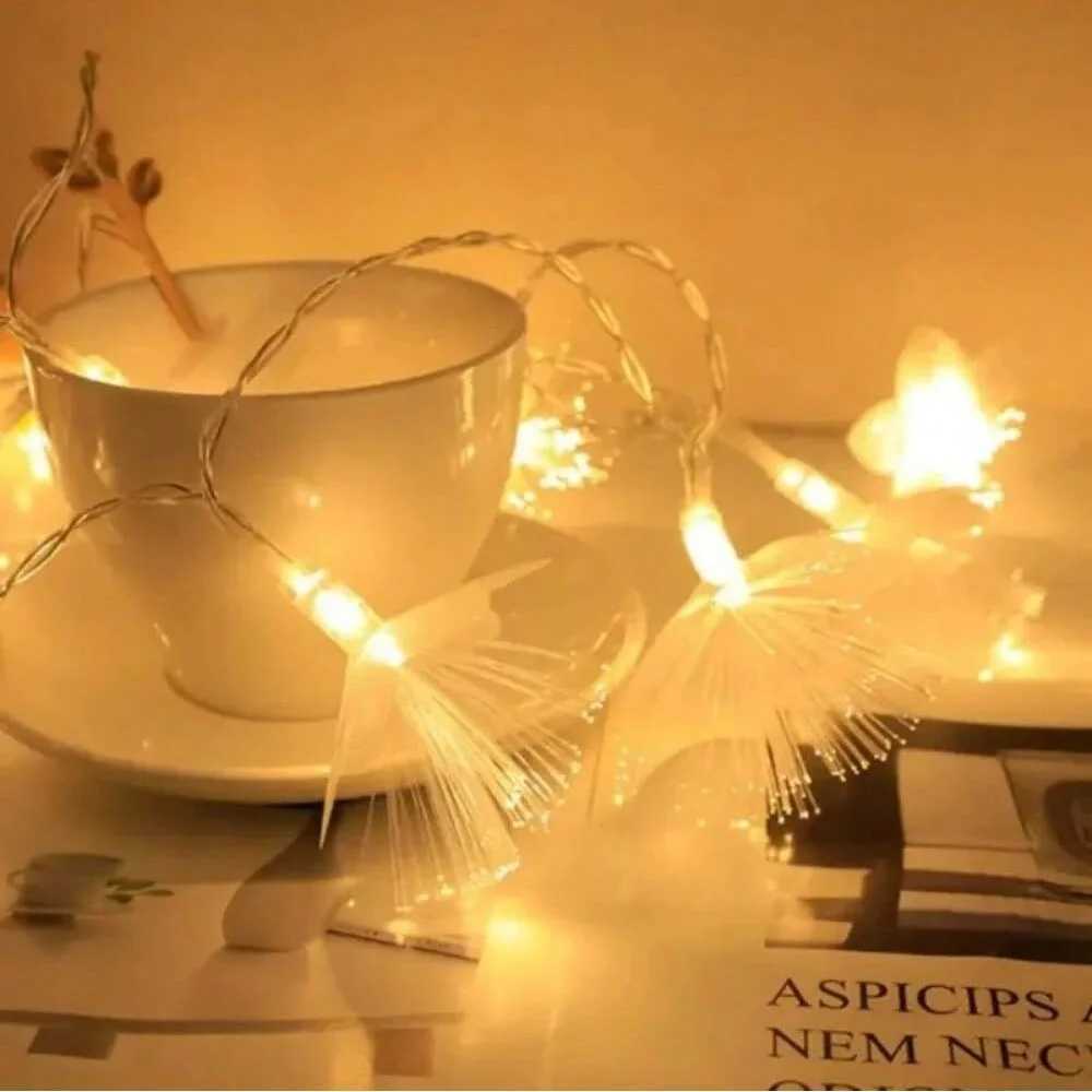 1PC 1.5M10LED/3M20LED artificial fiber optic flower battery box fairy light string excluding battery used for party decorationXJ250612