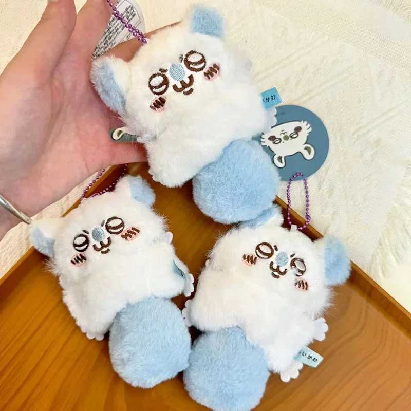 Fluffy Chiikawa Momonga Plush Keychain Flying Squirrel Mascot Pendant Cute Anime Stuffed Toy Bag Accessory Gift for BackpackT250613