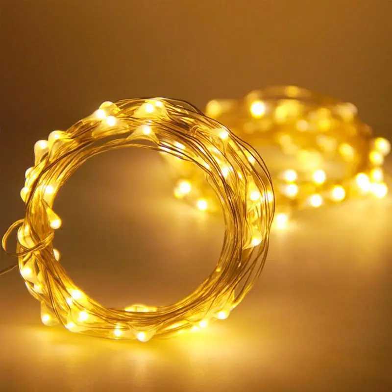 1M 2M 3M 5M 10M Copper Wire LED String Lights Holiday Lighting Fairy Garland For Christmas Tree Wedding Party DecorationXJ250612