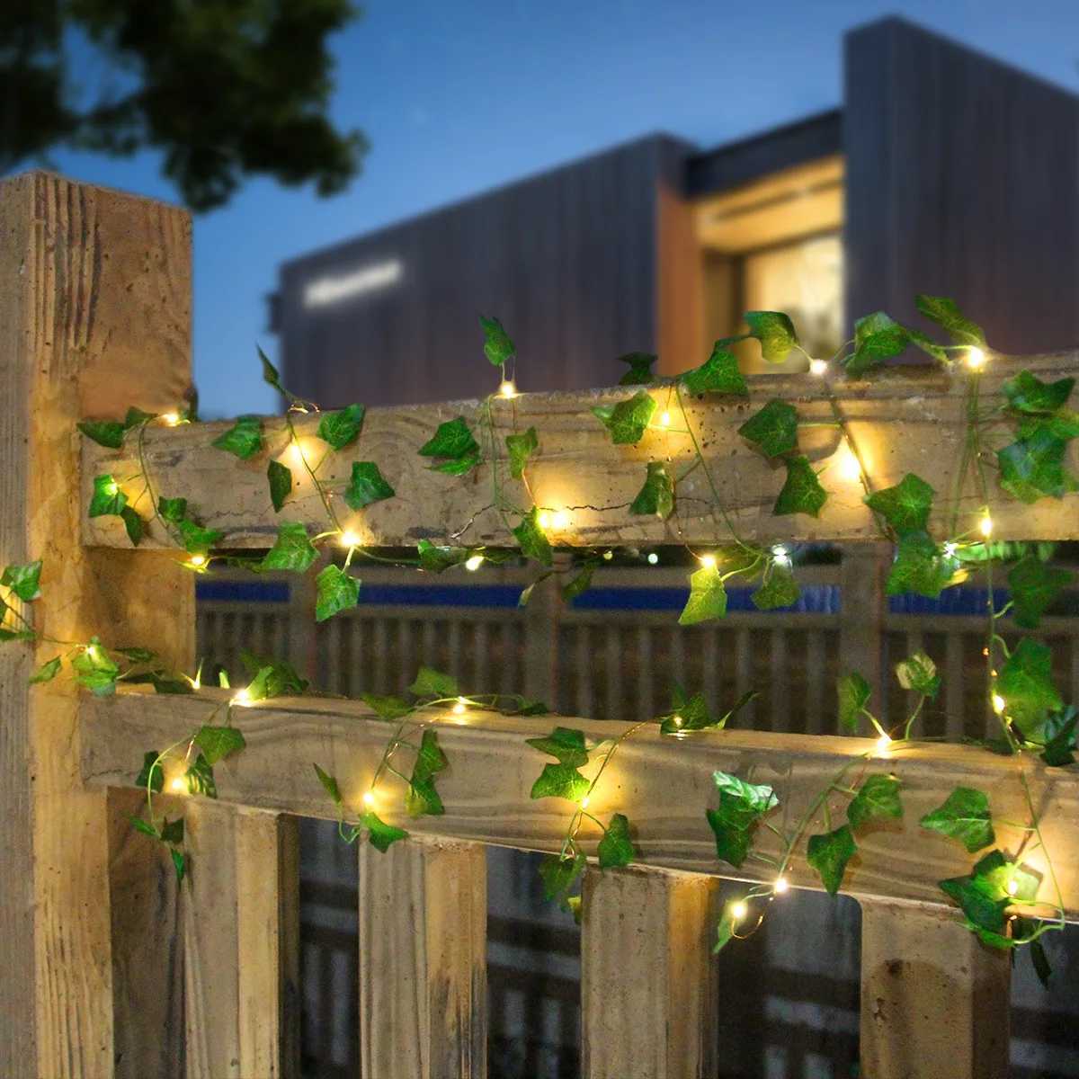 Flower Green Leaf String Lights USB And Battery Powered Ivy Vine Fairy Lights Garland For Party Wedding Courtyard Decoration XJ250612