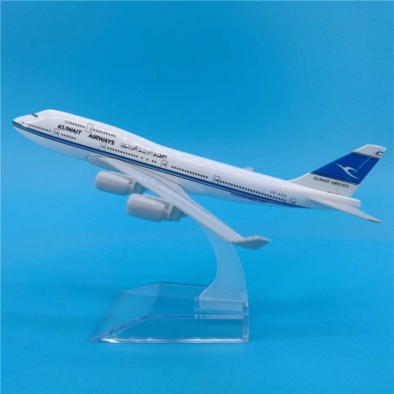 B747 Airplanes Model Kuwait Airways 16CM Scale 1 400 model planes Metal Alloy Aircraft Collectible Display Model Souvenir Toys 250613