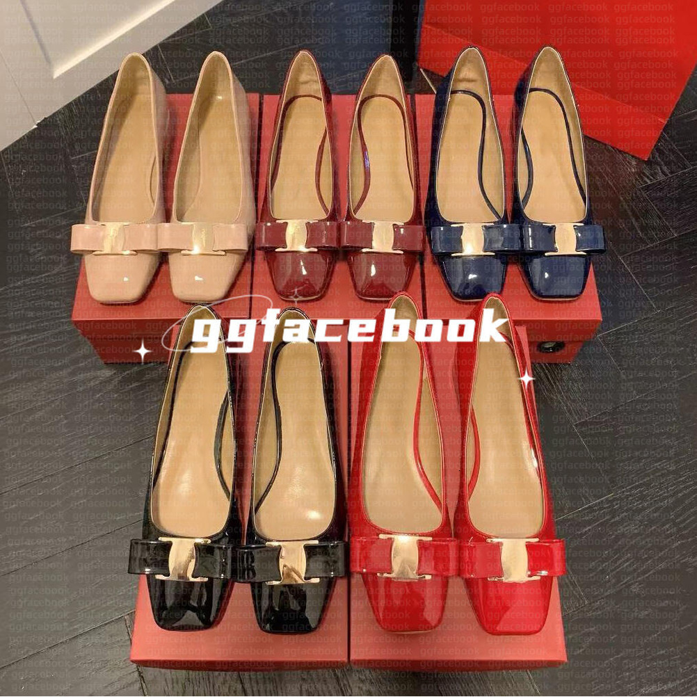 Dress shoes Ballet Flats Chunky heel VARA ballet Party Mary Jane Round Ballet Wedding sandals outdoor Genuine Leather Casual shoes Women flat walk Dance loafer