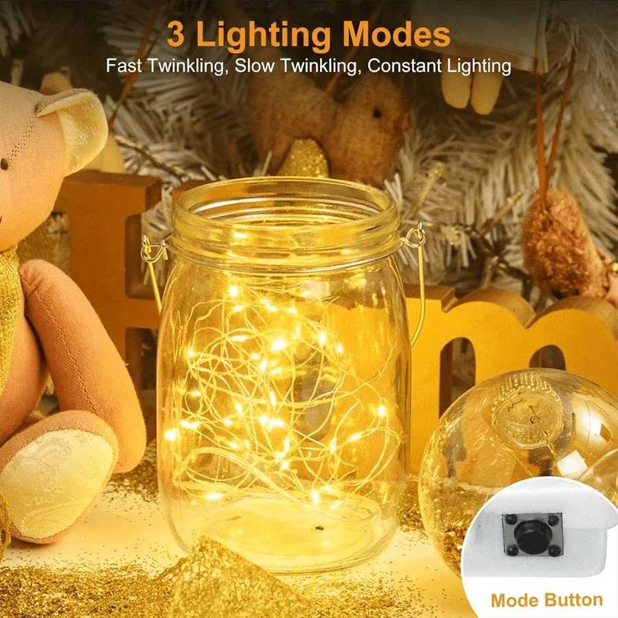 30pcs Warm White Fairy Lights 3 Modes LED Flashing Light String Suitable for Parties Festivals Weddings Birthdays XJ250612