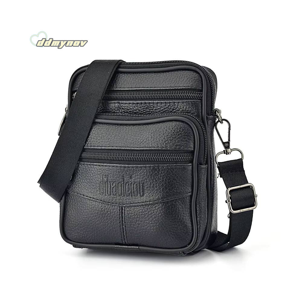Men's Genuine Crossbody Shoulder High quality Tote Fashion Business Man Messenger Bag Leather Bags fanny pack ddmynov
