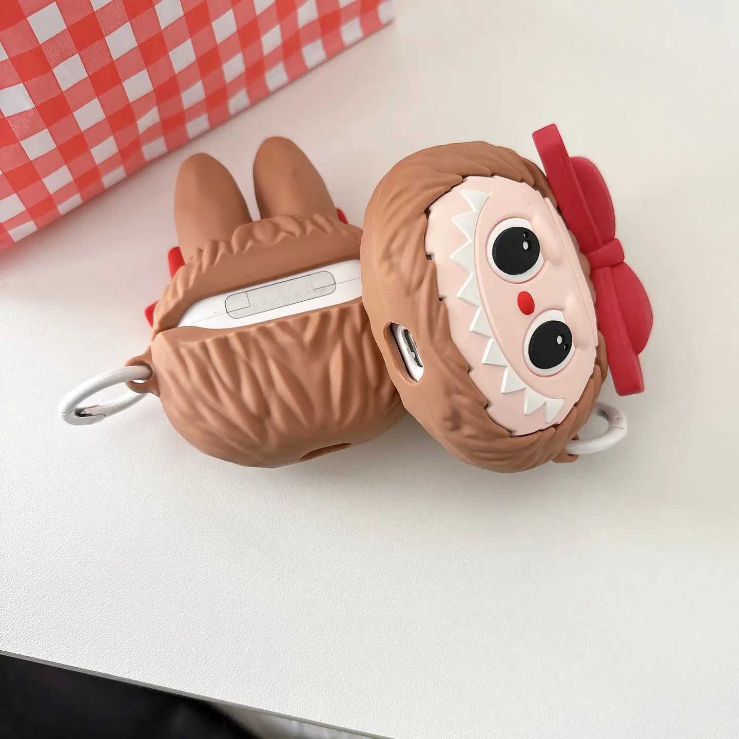 Labubu Suitable for Apple 4 Protective Hanging Pro 2 New 3rd Generation Cute Couple Bluetooth Headset Case Gift Free shipping