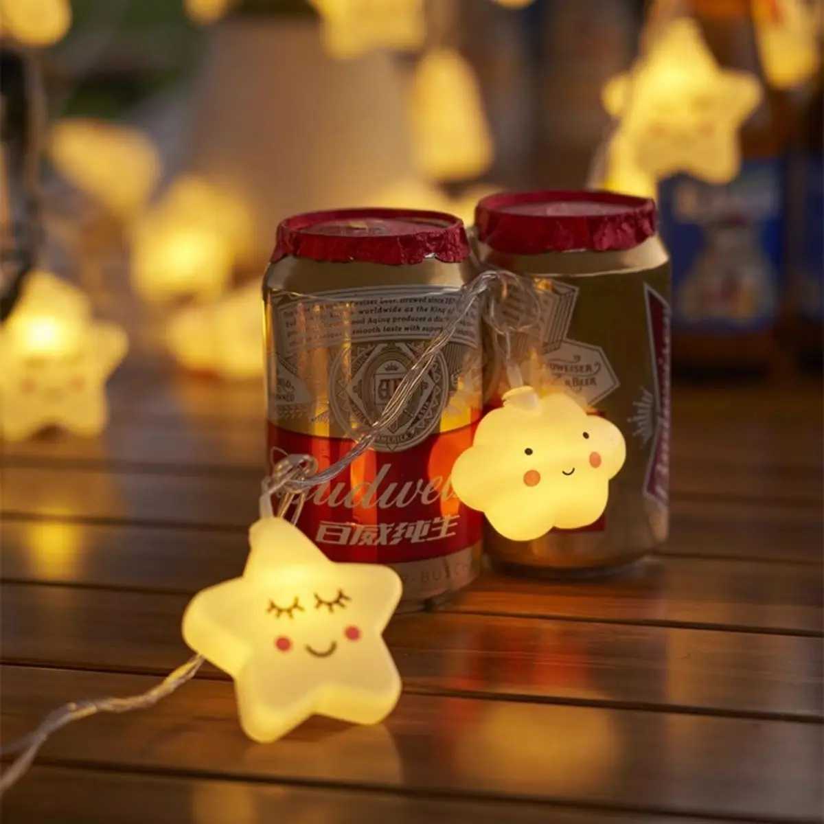 1pc Star LED String Lights Battery Powered Decorative Lights Decorations For Valentine Day And PartyXJ250612