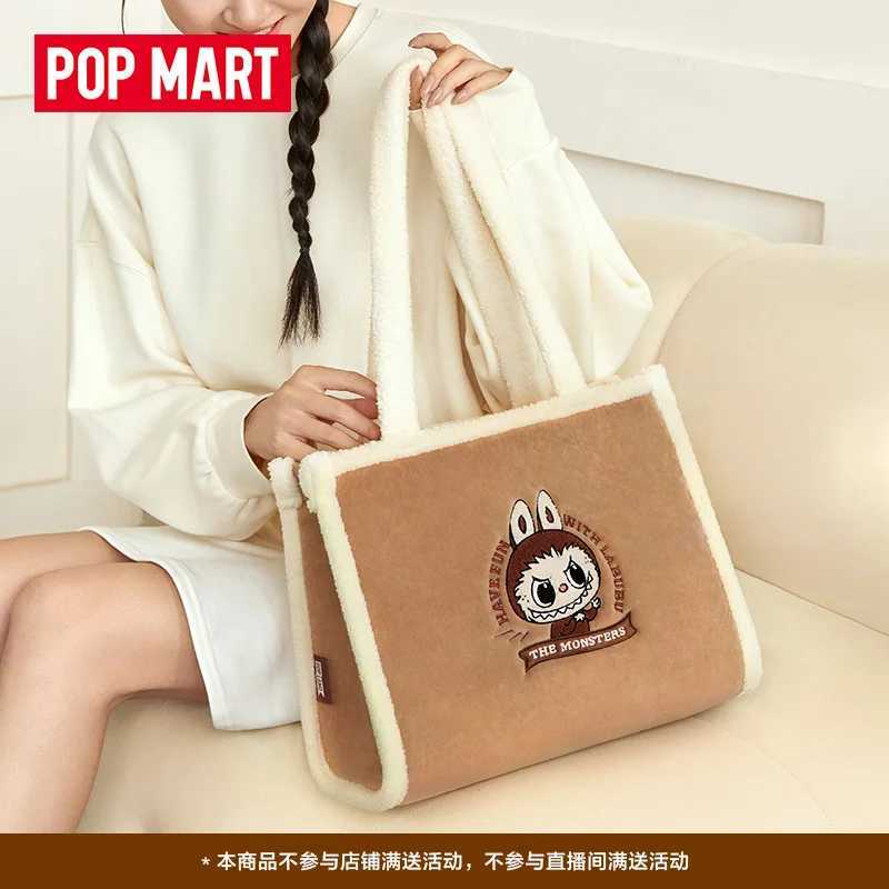 Authentic Bubble Mart ic Series Labubu Plush Tote Bag Brown Cute Trendy Surrounding Girl Birthday Gift Free shipping
